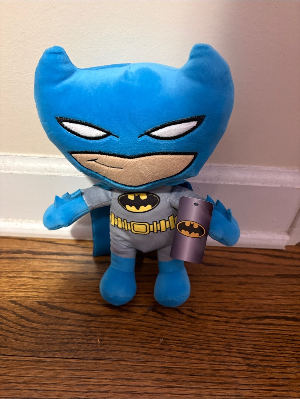 DC Comics Blue Batman Plush with Gray Suit and Yellow Emblem